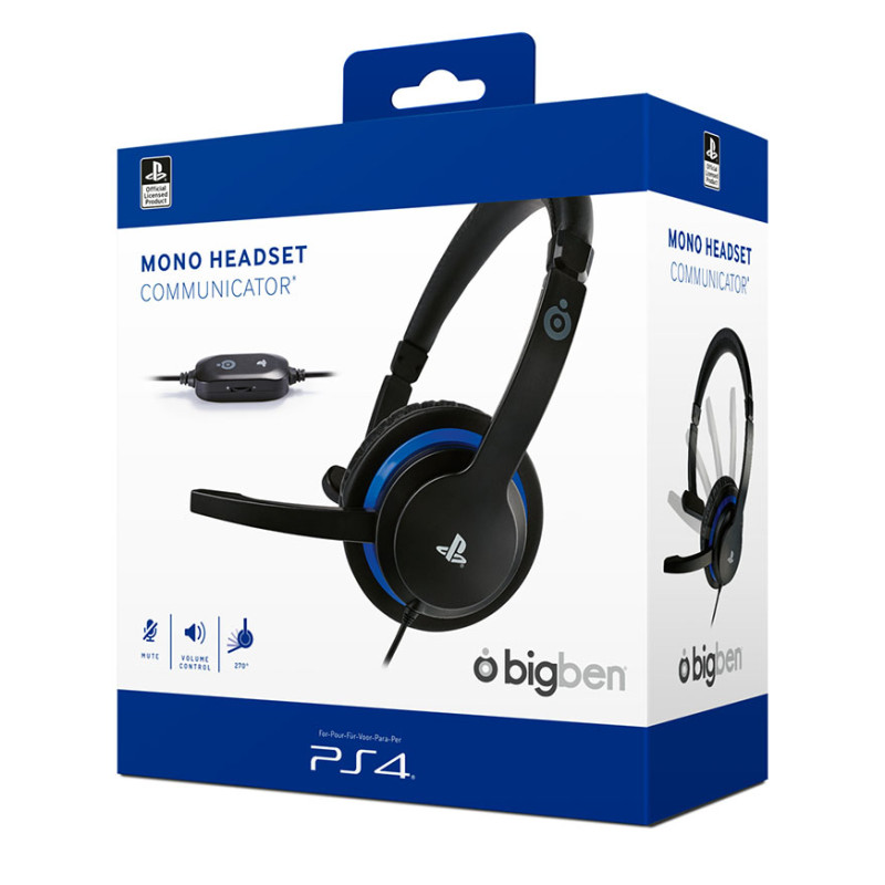 Casque gaming communicator PS4/PC noir et bleu - BIGBEN - CASQPS4OFCOMMUNICATO