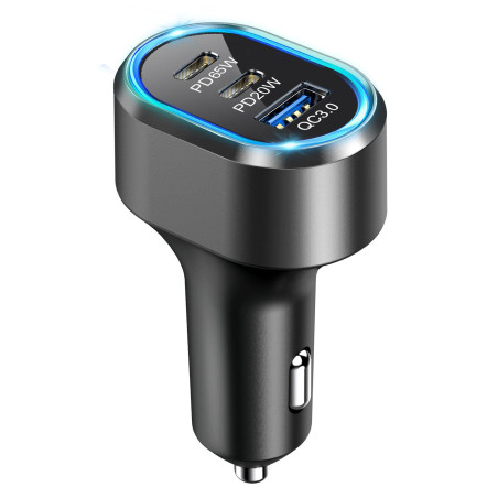 Chargeur voiture allume cigare 3 USB 85W - CALIBER - TELCHPS27CALI