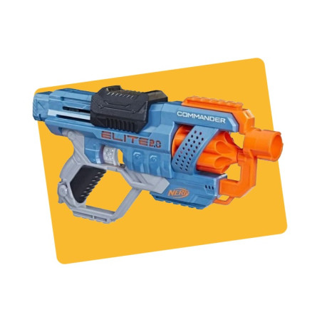 Pistolet à fléchette Elite 2.0 Blaster Commander RC-6 -NERF - Dès 6 ans