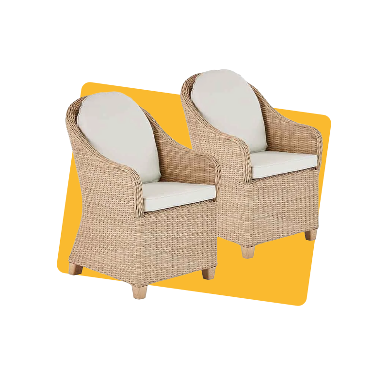 Lot de 2 fauteuils Medena Beige - NATERIAL - 86135855