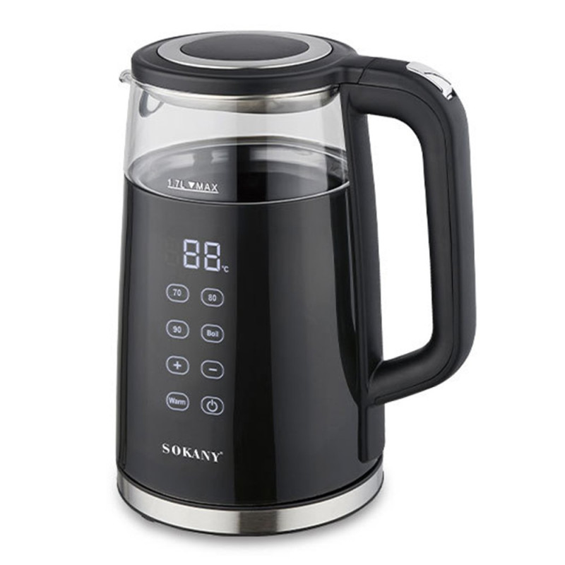 BOUILLOIRE ÉLECTRIQUE 1.7L À RÉGULATEUR DE TEMPÉRATURE 2200W