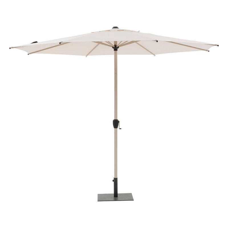 Parasol droit rond inclinable Loompa 3 m Argile/Blé - HESPERIDE