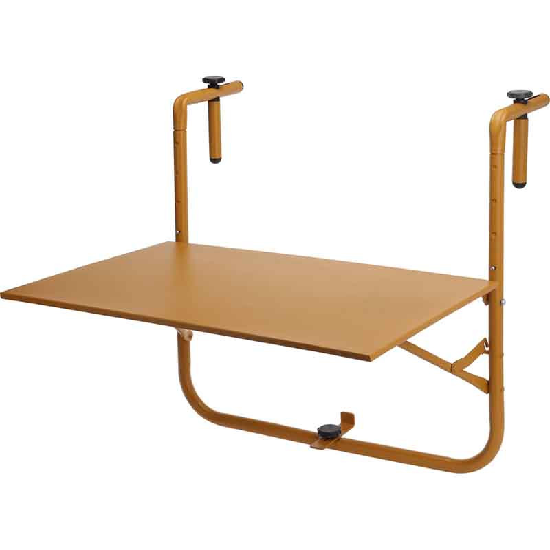 Table de balcon 60x43 cm Jaune moutarde - PROGARDEN