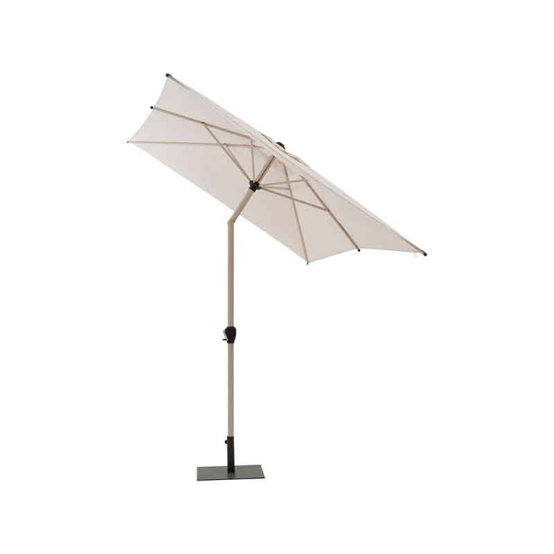 Parasol droit rectangulaire inclinable Loompa 2x3 m Argile/Blé - HESPERIDE