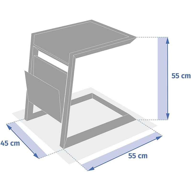 Table d’appoint Allure en aluminium Vert laurier - HESPERIDE