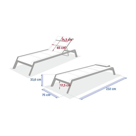 Transat Allure 2 roues en aluminium et texaline Vert - HESPERIDE