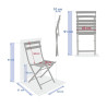 Chaise de jardin pliante Greensboro en acier Vert Laurier - HESPERIDE