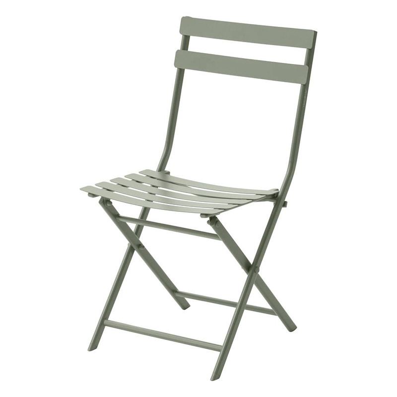 Chaise de jardin pliante Greensboro en acier Vert Laurier - HESPERIDE
