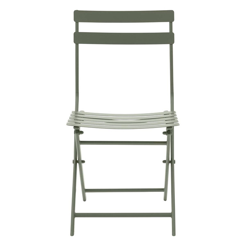 Chaise de jardin pliante Greensboro en acier Vert Laurier - HESPERIDE