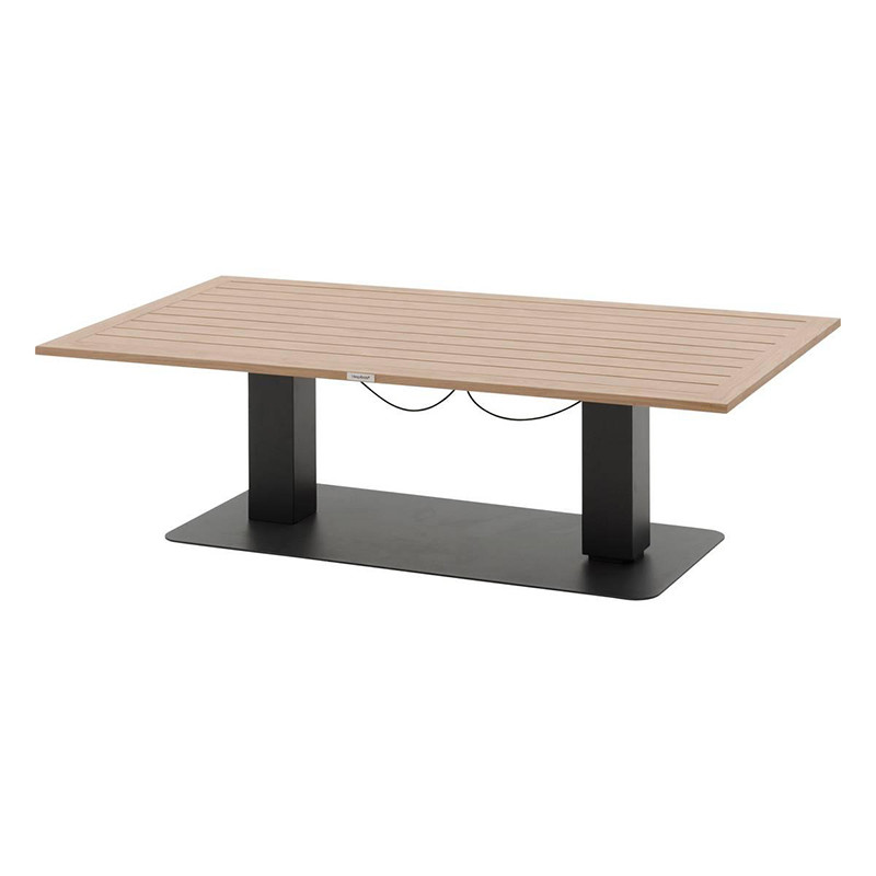 Table de jardin relevable rectangulaire Salimia Argile/Lin - HESPERIDE