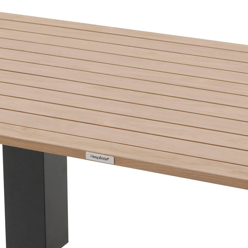 Table de jardin relevable rectangulaire Salimia Argile/Lin - HESPERIDE