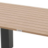 Table de jardin relevable rectangulaire Salimia Argile/Lin - HESPERIDE