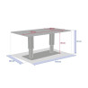 Table de jardin relevable rectangulaire Salimia Argile/Lin - HESPERIDE