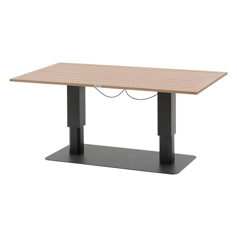 Table de jardin relevable rectangulaire Salimia Argile/Lin - HESPERIDE