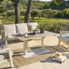 Table de jardin relevable rectangulaire Salimia Argile/Lin - HESPERIDE