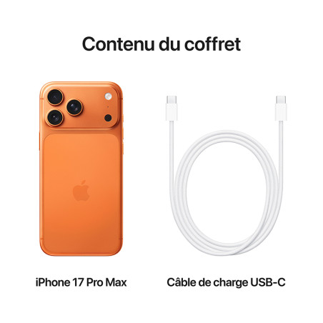 iPhone 17 Pro Max 256 Go Orange Cosmique - APPLE - IPHONE17PM256OC