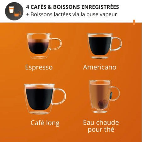 Machine à expresso avec broyeur Krups Precision - KRUPS - XP801T10
