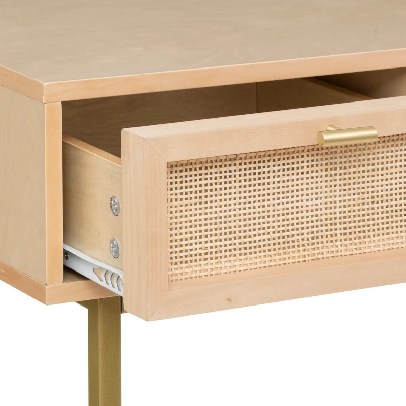 Console 3 tiroirs en cannage RAYO - 110x40x80,5 cm