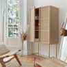 Buffet haut 2 portes Rayo cannage rotin - ATMOSPHERA