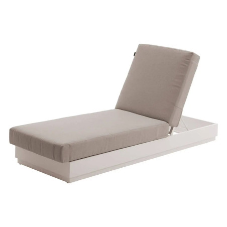 Lit de piscine "Allure" avoine polyester et aluminium - HESPERIDE