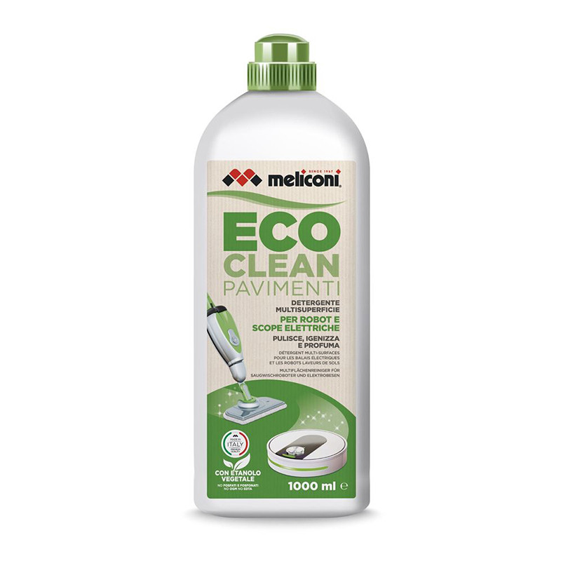 Détergent multi-surfaces pour aspirateurs robots et balais électriques 1L - MELICONI - MEL621029
