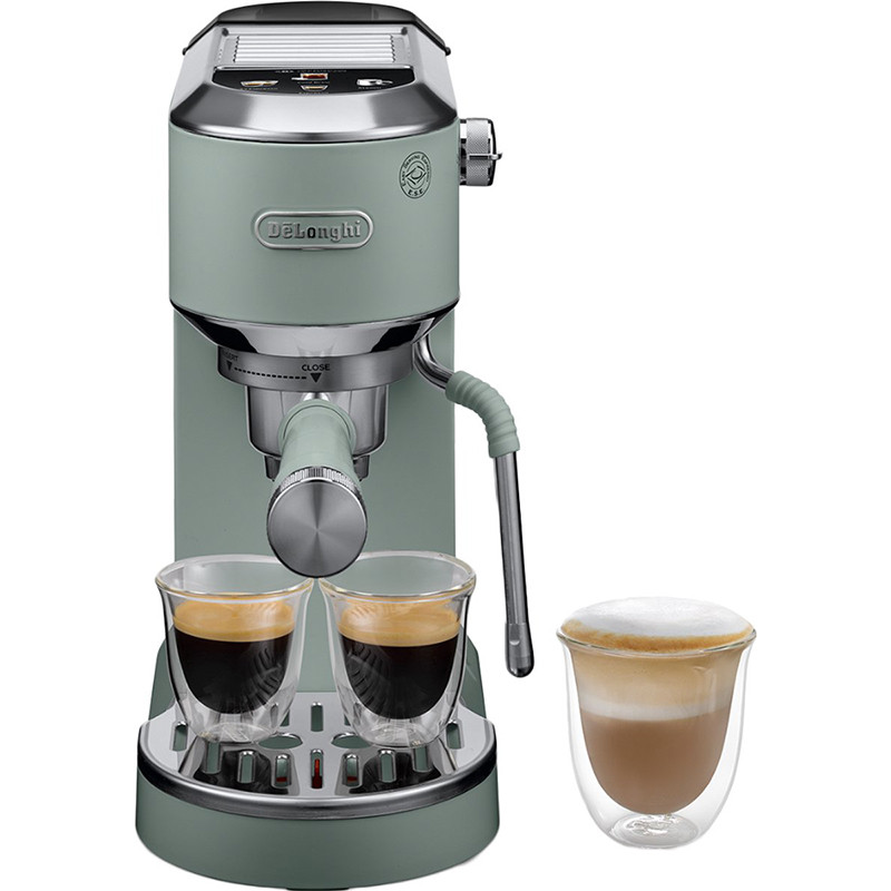 Machine à café expresso Dedica Duo 1450W 15 bars Vert - DELONGHI - EC890.GR