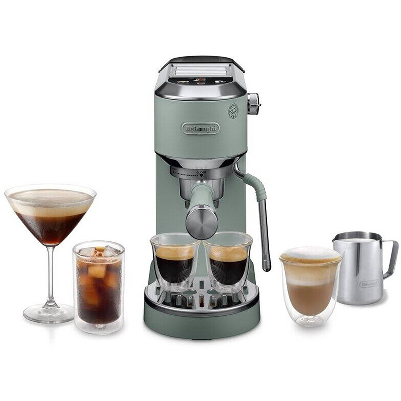 Machine à café expresso Dedica Duo 1450W 15 bars Vert - DELONGHI - EC890.GR