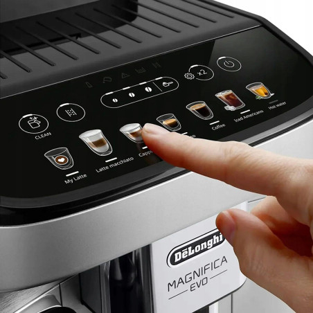 Machine à café expresso avec broyeur Magnifica Evo 1450W 15 bars Noir/Argent - DELONGHI - ECAM290.85.SBX