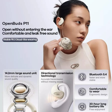 Écouteurs Bluetooth OpenBuds P11 Blanc - REMAX - REMP11BE