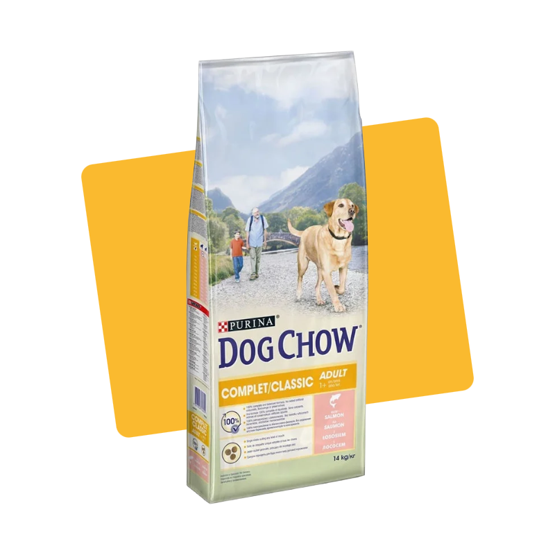 Croquettes pour chien adulte Dog Chow Complet/Classic Saumon 14kg - PURINA - WCHOWACS14