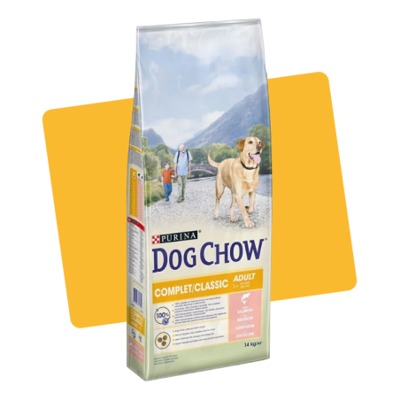 Croquettes pour chien adulte Dog Chow Complet/Classic Saumon 14kg - PURINA - WCHOWACS14