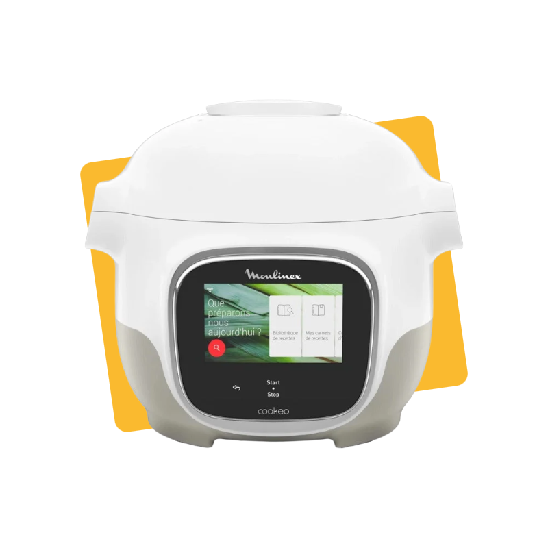 Multicuiseur Cookeo Touch Mini WiFi Recettes illimitées 3L Blanc - MOULINEX - CE922110