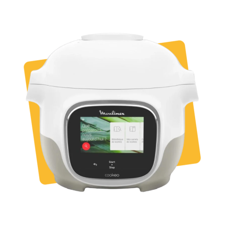 Multicuiseur Cookeo Touch Mini WiFi Recettes illimitées 3L Blanc - MOULINEX - CE922110