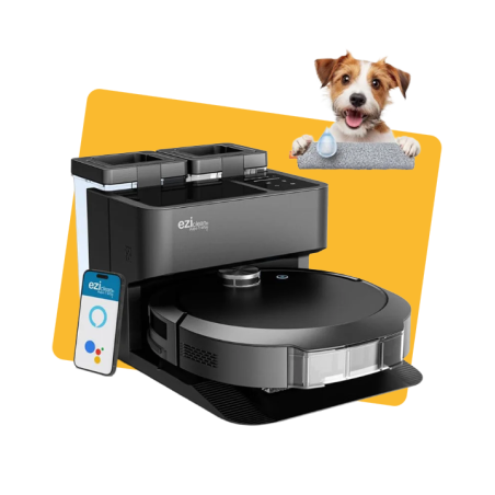 Aspirateur robot laveur connecté All in One Z10 Plus Noir - EZICLEAN