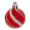 Lot de 12 boules de Noel rouge et blanc 40mm