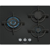 Plaque de cuisson à gaz iQ500 3 feux 60 cm Verre noir - SIEMENS - EP6A6CI10