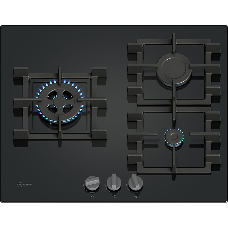 Plaque de cuisson à gaz N50 Brûleur Wok 3 feux Noir - NEFF - T26NKC4S0