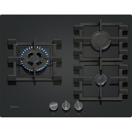 Plaque de cuisson à gaz N50 Brûleur Wok 3 feux Noir - NEFF - T26NKC4S0