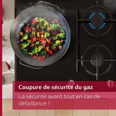 Plaque de cuisson à gaz N50 Brûleur Wok 3 feux Noir - NEFF - T26NKC4S0