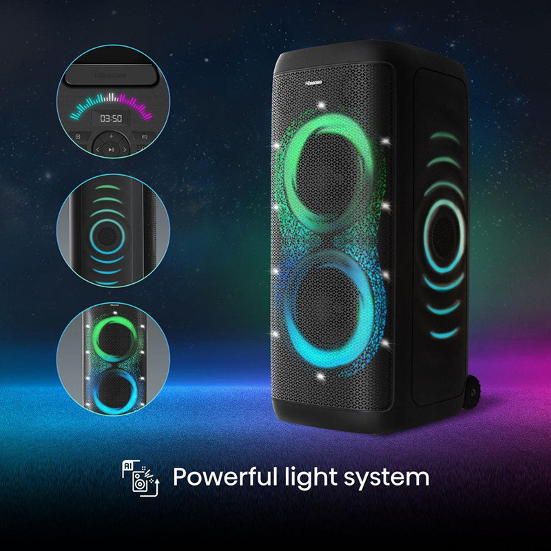 Enceinte de soirée Bluetooth Autonomie 18h 620W Noir - HISENSE - PARTY-THUNDER