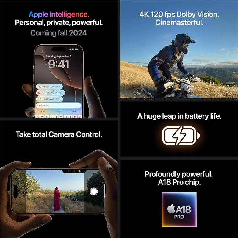iPhone 16 Pro 128Gb Natural Titanium - APPLE - MYNG3QN/A