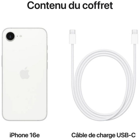 iPhone 16E 256Gb Blanc - APPLE - MD1W4F/A