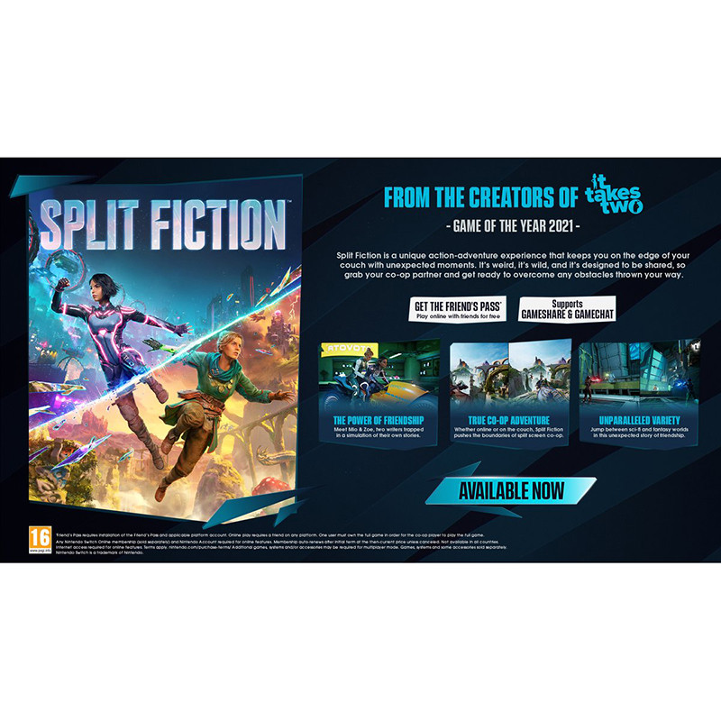 Jeu vidéo Split Fiction (Code de téléchargement) Nintendo Switch 2 - ELECTRONIC ARTS - 82279000004
