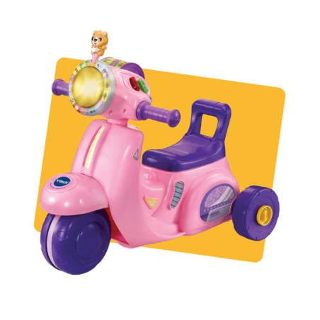 Porteur scooter interactif 3en1 Rose VTECH - Dès 12 mois