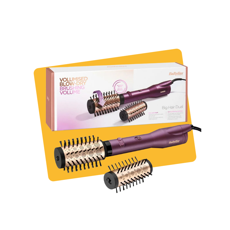 Brosse soufflante Big hair dual rotative 650W Violet/Or - BABYLISS - AS950E