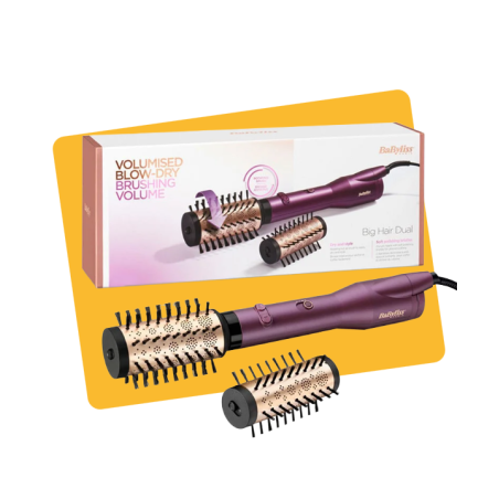 Brosse soufflante Big hair dual rotative 650W Violet/Or - BABYLISS - AS950E