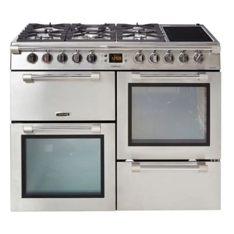 Piano de cuisson mixte 5 feux gaz + 2 fours + grill inox - LEISURE - CK100F324X 
