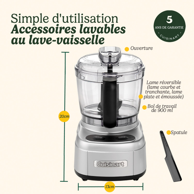 Hachoir Mini Prep Pro 250W 0,9L - CUISINART - ECH4E