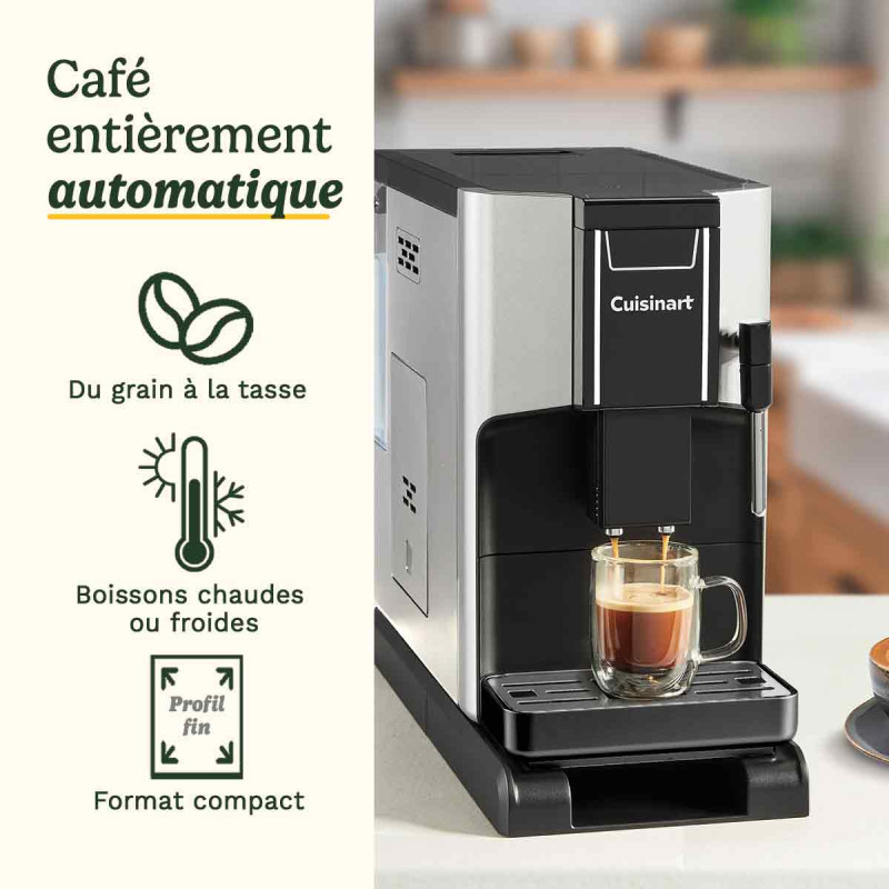 Machine à café entièrement automatique avec broyeur - CUISINART - EM550E