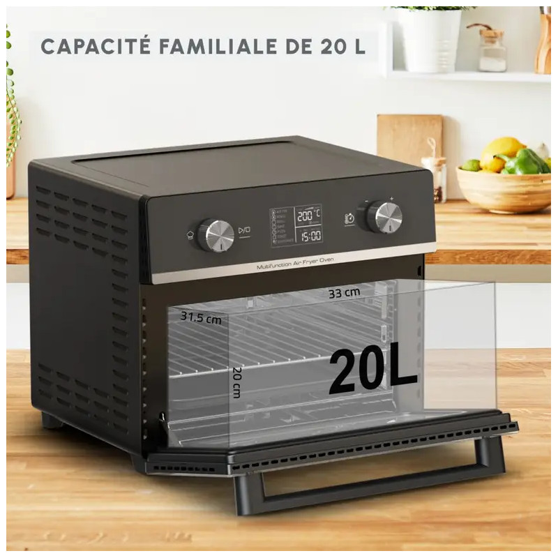 Friteuse sans huile à air chaud Easy Fry 20L noir - MOULINEX - AL6058